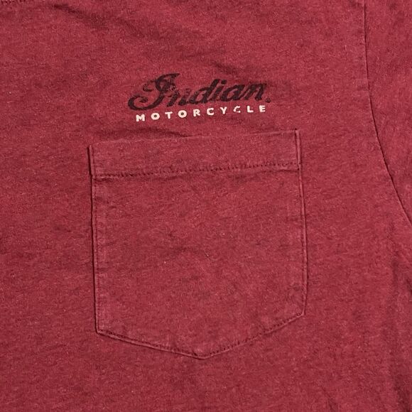 INDIAN Motorcycle Men's Legend Lives On T-Shirt Sz Medium Genuine Pocket - Picture 7 of 10